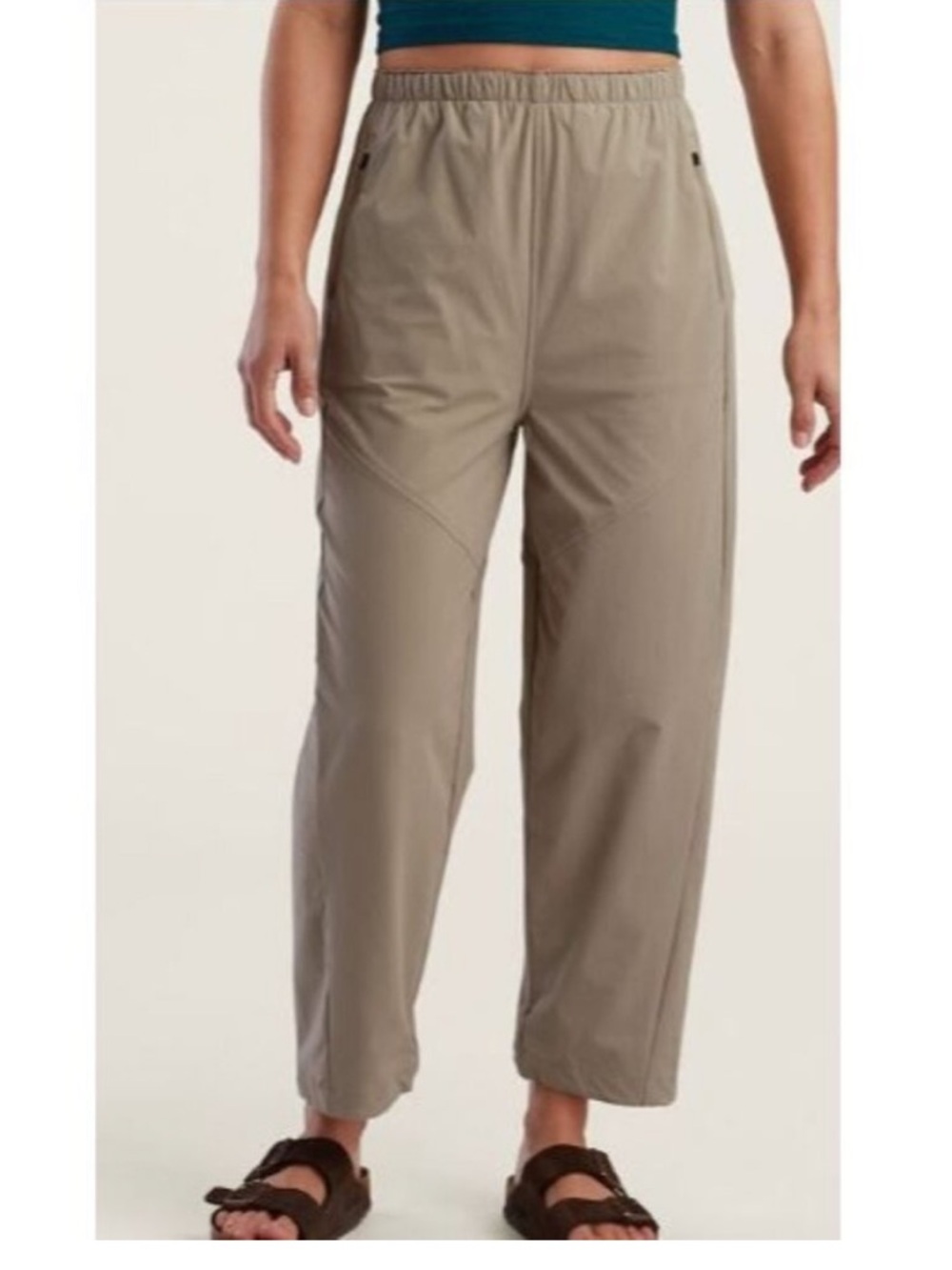 Title Nine Khaki Tan Strickland Barrel Leg Pants Athletic Gorpcore‎